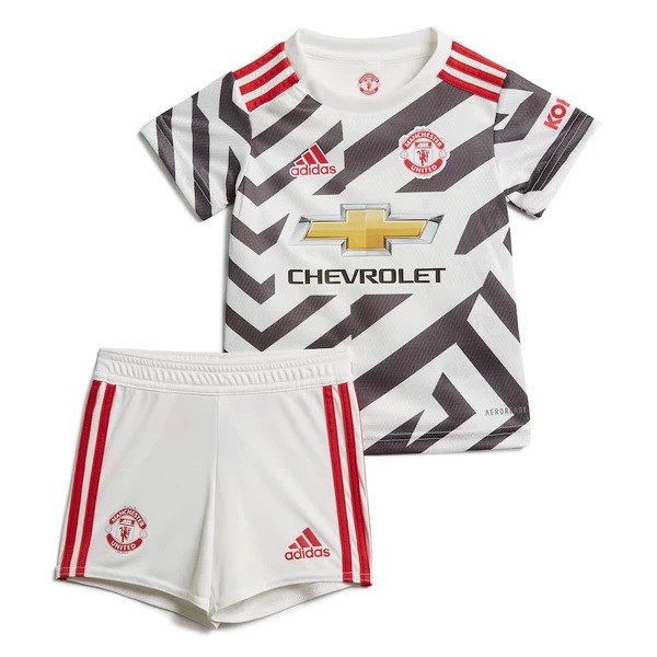 Camiseta Manchester United 3ª Kit Niños 2020 2021 Blanco